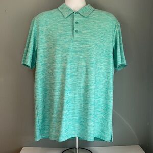 Collared Golf shirt teal green quick dry men’s  XL